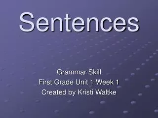 sentences