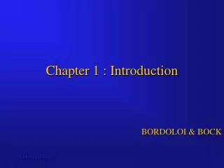 Chapter 1 : Introduction