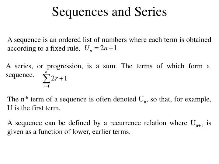 sequences and series