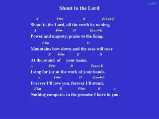 shout to the lord