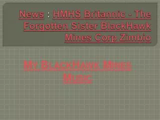 News : HMHS Britannic - The Forgotten Sister BlackHawk Min