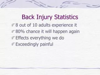 Back Injury Statistics