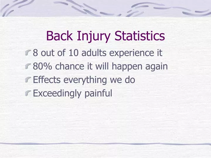 back injury statistics