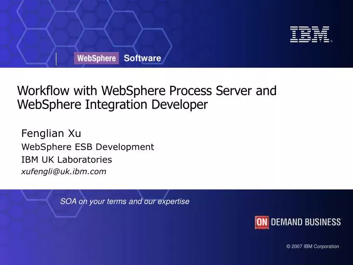 workflow with websphere process server and websphere integration developer