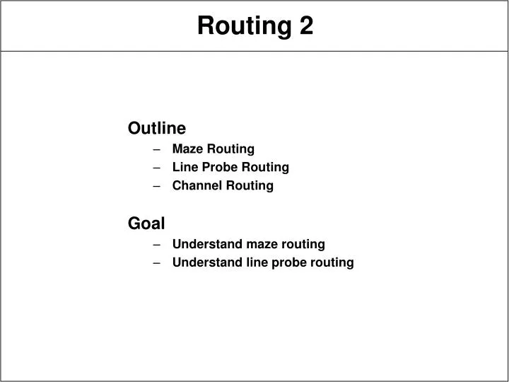 routing 2