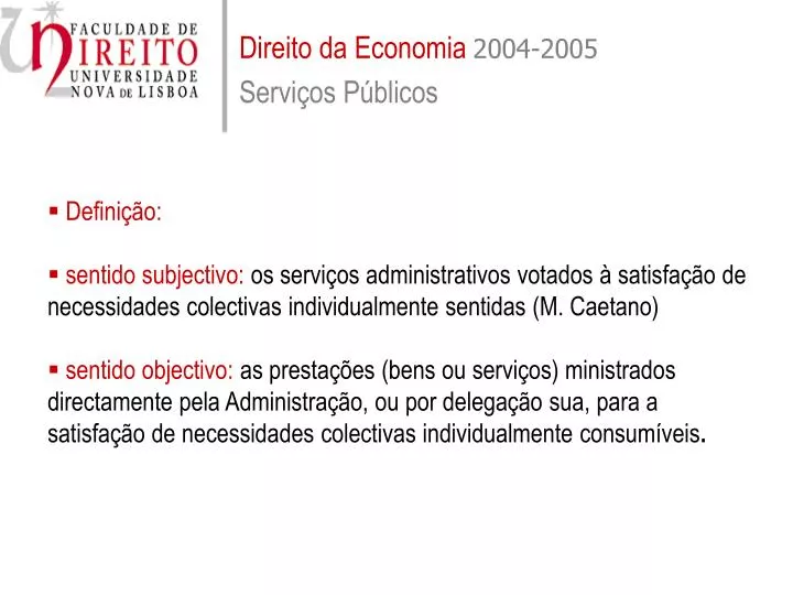 direito da economia 2004 2005 servi os p blicos