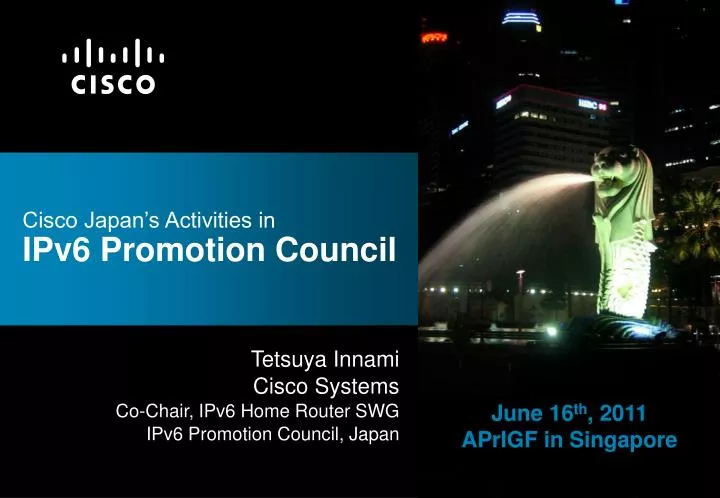 cisco japan s activities in ipv6 promotion council