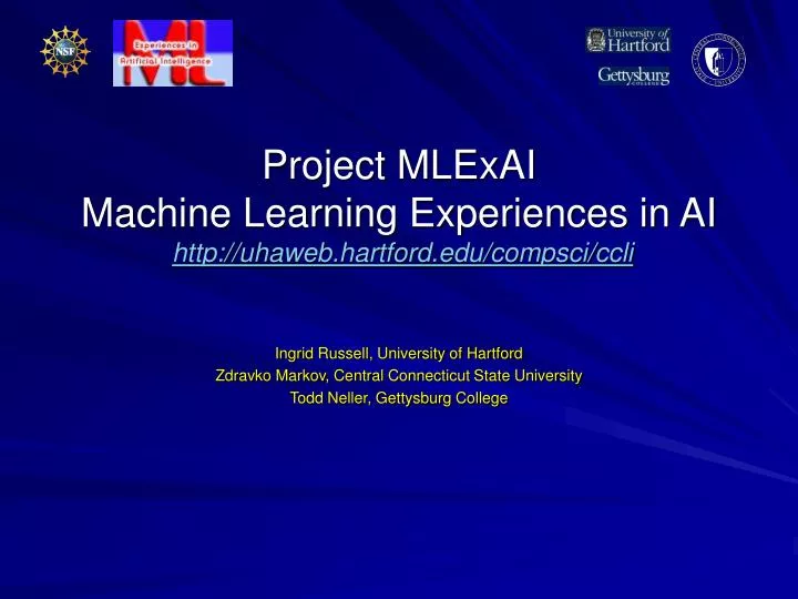 project mlexai machine learning experiences in ai http uhaweb hartford edu compsci ccli