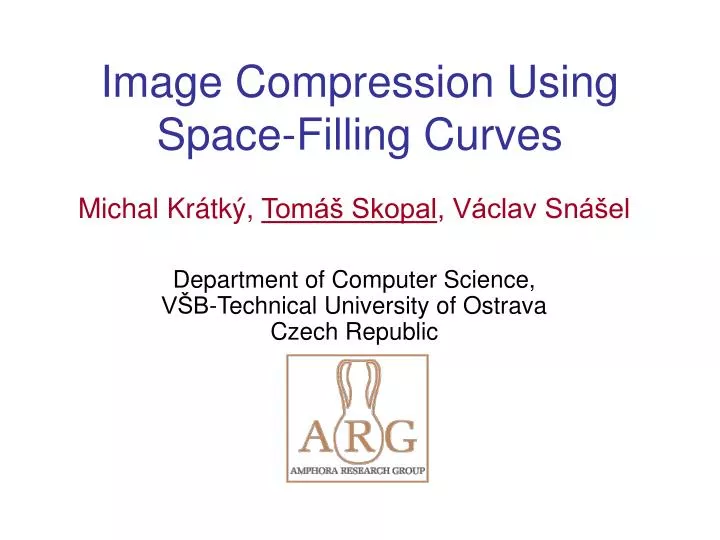 image compression using space filling curves