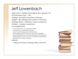 Jeff Lowenbach