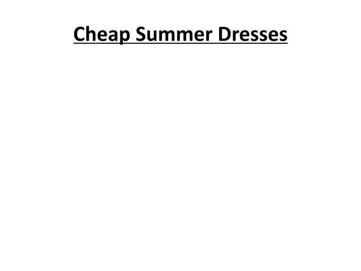 cheap summer dresses