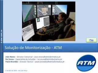 Solução de Monitorização - ATM