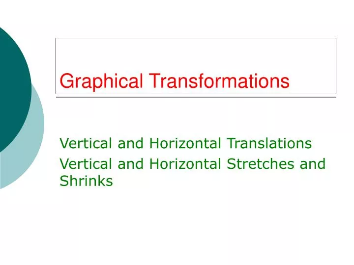 graphical transformations