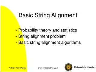 Basic String Alignment