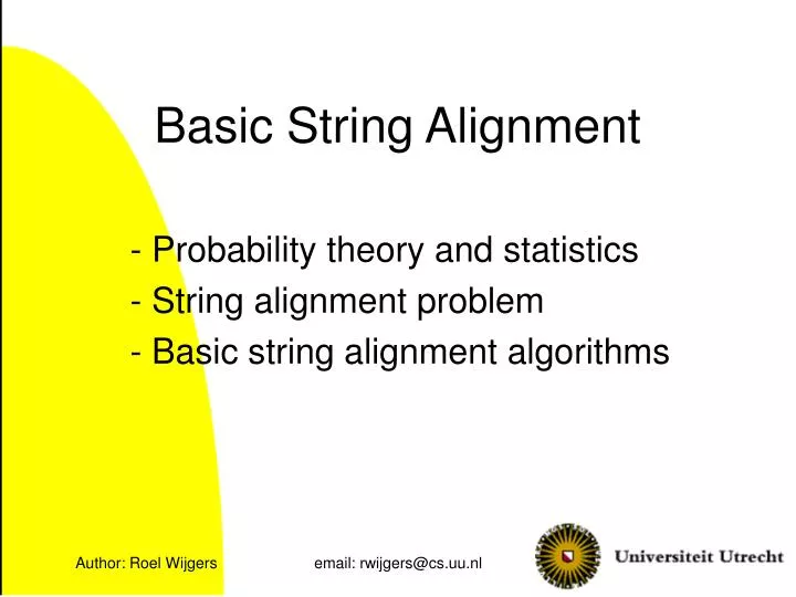 basic string alignment