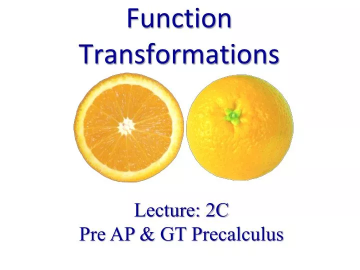 function transformations