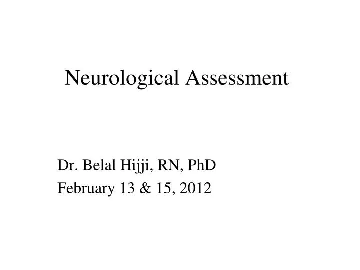 neurological assessment