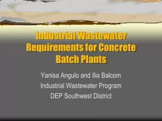 Industrial Wastewater Requirements for Concrete Batch Plants