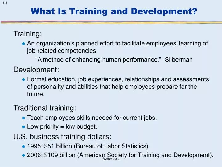 what is training and development
