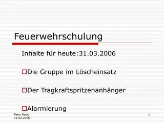 feuerwehrschulung