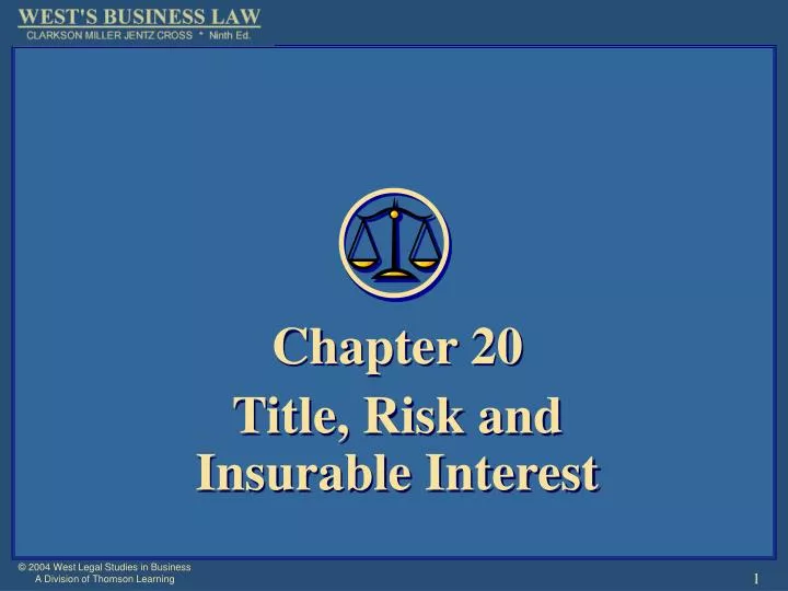 chapter 20 title risk and insurable interest