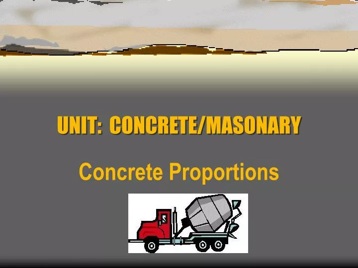 unit concrete masonary