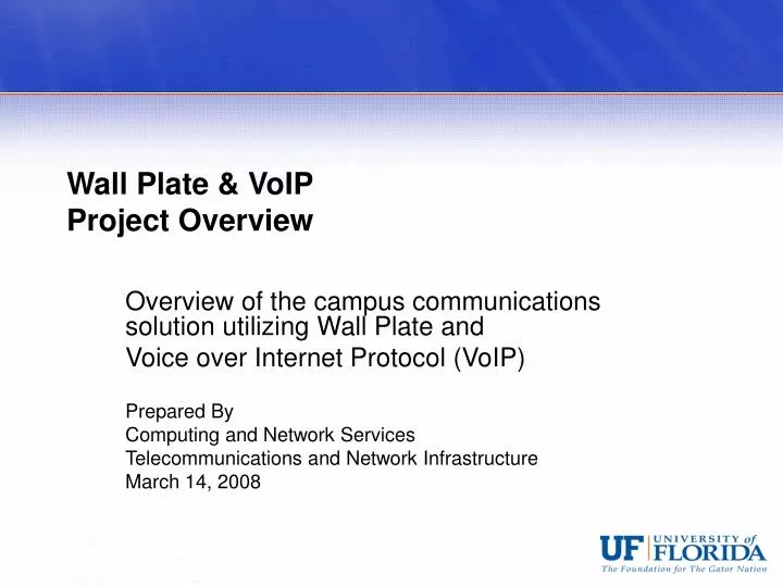 wall plate voip project overview
