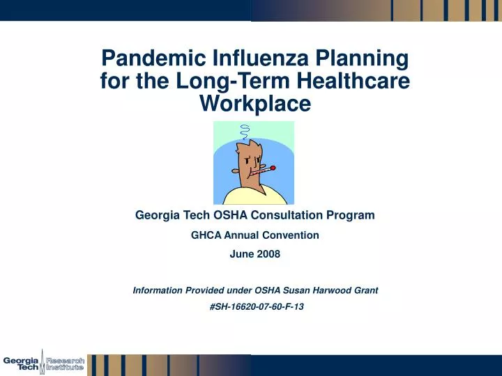 pandemic influenza planning for the long term healthcare workplace
