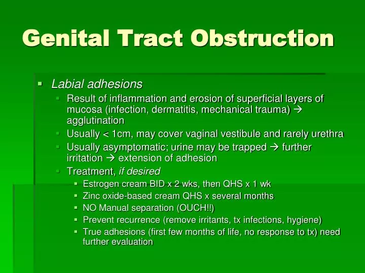 genital tract obstruction