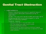 Genital Tract Obstruction - slide 1