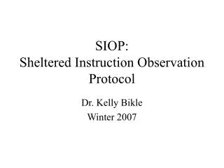 siop sheltered instruction observation protocol