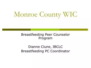 Monroe County WIC