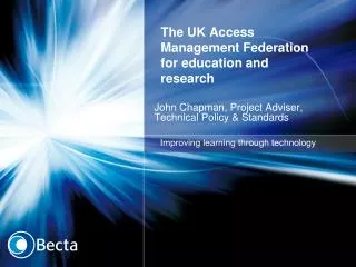 The UK Access Management Federation for education and research