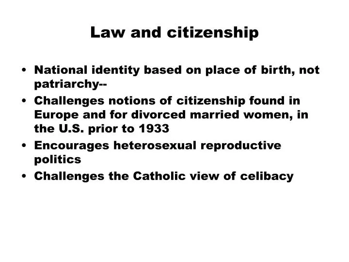 law and citizenship