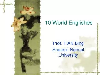 10 World Englishes
