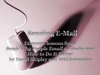 Sending E-Mail