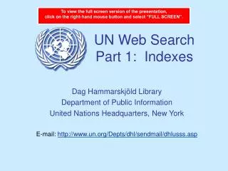 UN Web Search
