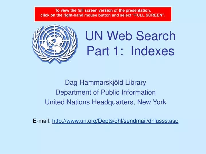 un web search part 1 indexes
