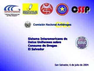 Sistema Interamericano de Datos Uniformes sobre Consumo de Drogas El Salvador