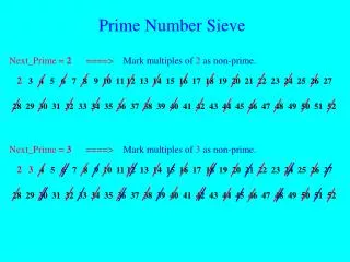 Prime Number Sieve