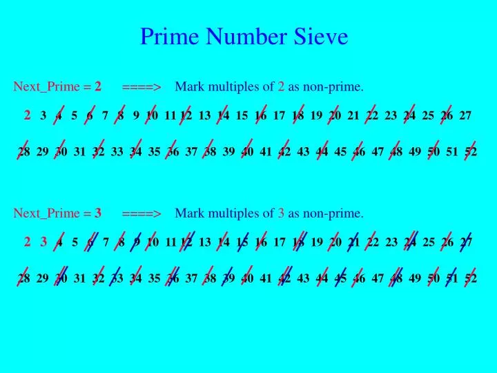 prime number sieve
