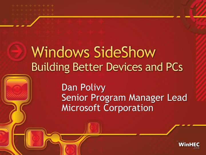 windows sideshow building better devices and pcs