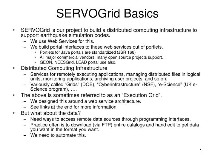 servogrid basics