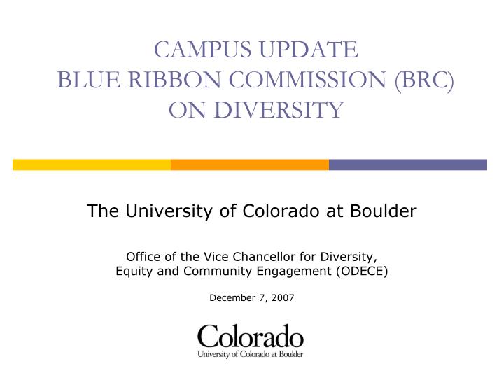 campus update blue ribbon commission brc on diversity