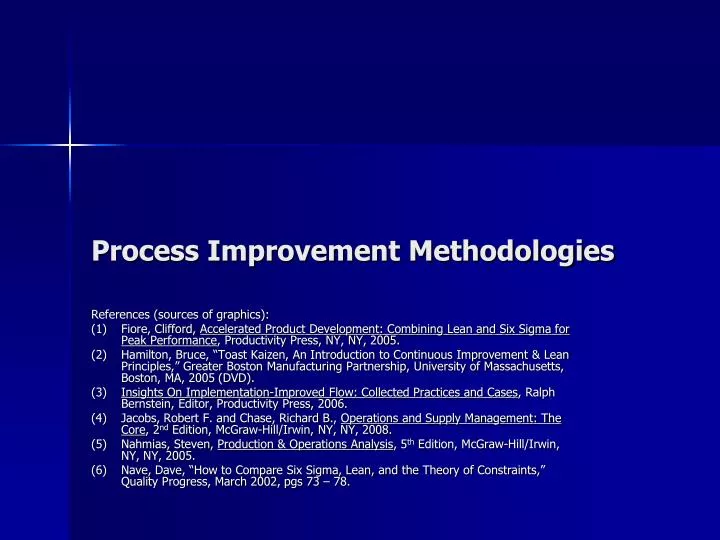 process improvement methodologies