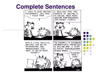 Complete Sentences