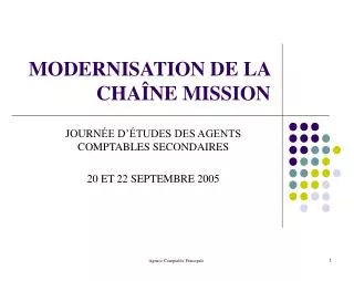 modernisation de la cha ne mission