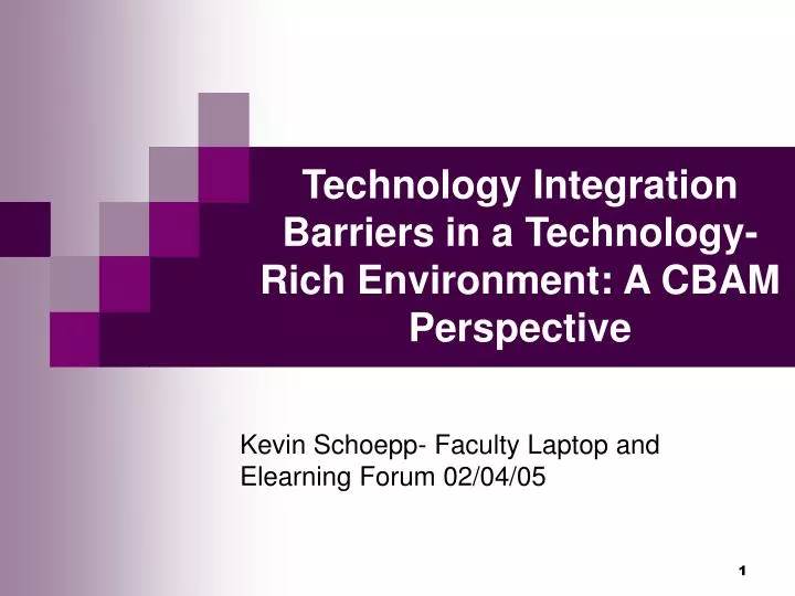 technology integration barriers in a technology rich environment a cbam perspective