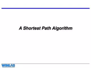 A Shortest Path Algorithm