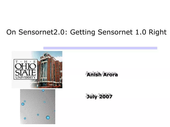 on sensornet2 0 getting sensornet 1 0 right